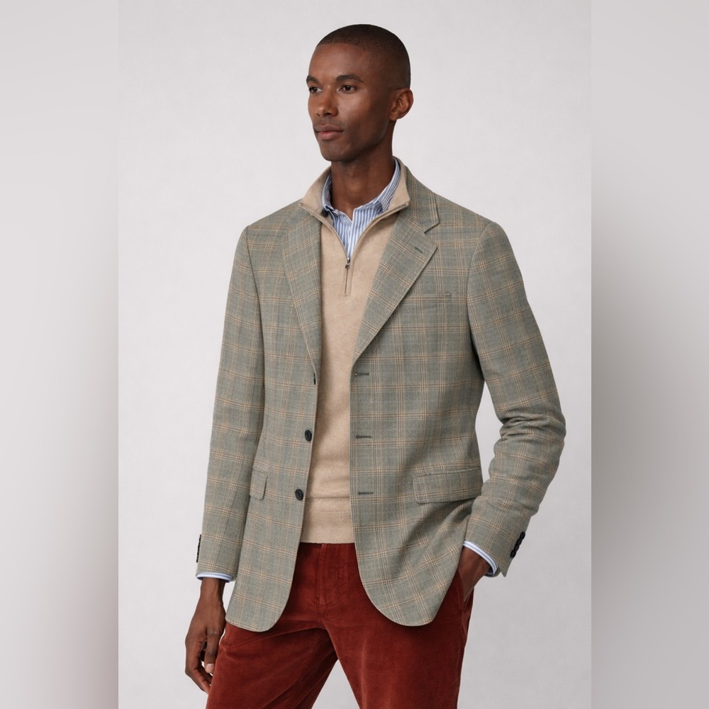 FAÇONNABLE - Vintage wool tartan blazer